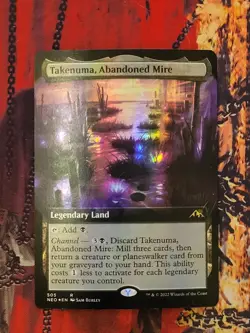MTG Card: Takenuma, Abandoned Mire (Kamigawa: Neon Dynasty) EXTENDED ART FOIL - Image 1