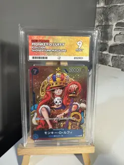 ACE Graded Monkey D Luffy P-043 ONE PIECE Card Game Weekly Jump Promo JP - Image 1