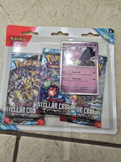 Pokemon TCG Scarlet & Violet Stellar Crown 3-Pack Blister Tinkaton Promo Card #4 - Image 1