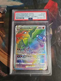 Pokemon TCG Charizard VSTAR Rainbow Secret Rare Card 174/172 Psa 10 - Image 1