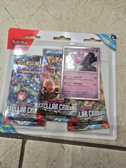 Pokemon TCG Scarlet & Violet Stellar Crown 3-Pack Blister Tinkaton Promo Card #3 - Image 1