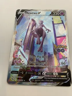 Pokemon Card - Mewtwo V Pokemon GO 072/078 Ultra Rare Alternate Full Art Holo - Image 1
