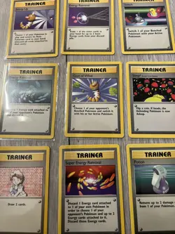 Pokemon TCG Base Set & Team Rocket Trainer Cards x9 - Image 2