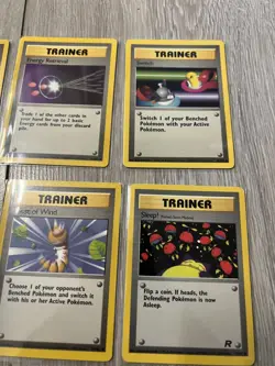 Pokemon TCG Base Set & Team Rocket Trainer Cards x9 - Image 3
