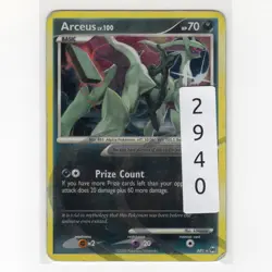 Pokemon TCG Arceus AR1 DPP Arceus Holo Rare Card EN-DMG 2009 - Image 3