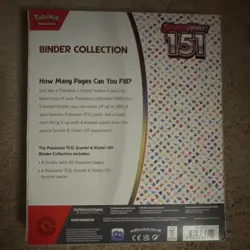 Pokemon Scarlet & Violet 151 Binder 360 Card 20 Pages Mew w/ 4 Booster Packs - Image 2