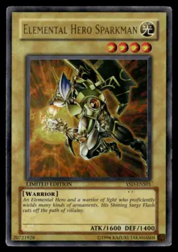 Elemental HERO Sparkman YSD-ENS01 Ultra Rare Starter Deck 2006 YuGiOh Card - Image 1