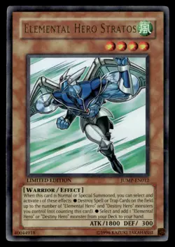 Elemental HERO Stratos JUMP-EN012 Shonen Jump Vol. 5, Issue 4 promo YuGiOh Card - Image 1