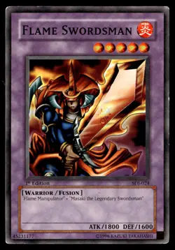 Flame Swordsman SDJ-024 1st Edition Common Starter Deck: Joey 2003 YuGiOh Card - Image 1