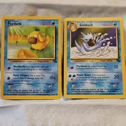 Pokemon TCG 1999 Wizards Psyduck & Golduck Cards Wizards of the Coast Lot - Image 1