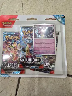 Pokemon TCG Scarlet & Violet Stellar Crown 3-Pack Blister Tinkaton Promo Card #1 - Image 1
