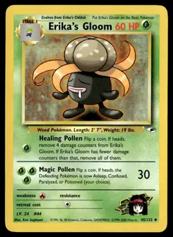 Erika's Gloom 45/132 Non Holo Uncommon Gym Heroes Pokemon Card - Image 1