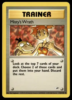 Misty's Wrath 114/132 Non Holo Uncommon Gym Heroes Pokemon Card NM - Image 1