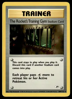 The Rocket's Training Gym 104/132 Non Holo Rare Gym Heroes Pokemon Card NM - Image 1