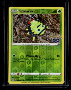 Ditto (Peelable) Spinarak 006/078 Card Reverse Holo Pokemon GO 2022 - Image 1