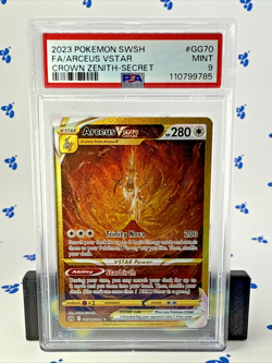 Arceus VSTAR GG70/GG70 PSA 9 Secret Rare Pokemon 2023 Crown Zenith - Image 1