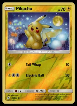 Pikachu 56/236 Reverse Holo Common Unified Minds Pokemon Card NM - Image 1