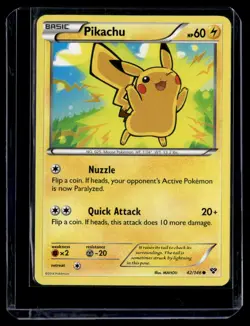 Pikachu 42/146 Common XY Pokemon Card - Image 1