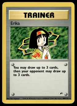 Erika 100/132 Non Holo Rare Gym Heroes Pokemon Card - Image 1