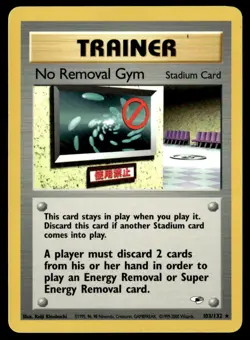 No Removal Gym 103/132 Non Holo Rare Gym Heroes Pokemon Card - Image 1
