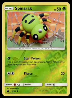 Spinarak 5/168 Common Celestial Storm Reverse Holo Pokemon Card NM - Image 1