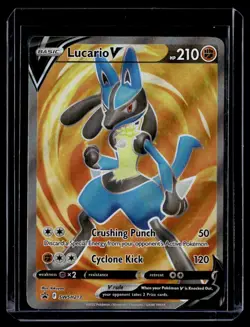 Lucario V SWSH213 Promo SWSH Black Star Pokemon Card - Image 1