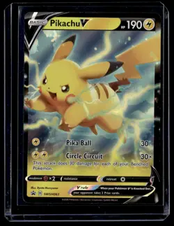 Pikachu V SWSH063 Promo SWSH Black Star Pokemon Card - Image 1