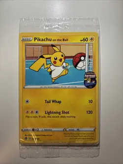 Pokemon Pikachu TCG Promo Card On the Ball Futsal, 001/005, New Sealed - Image 1