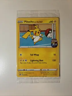 Pokemon Pikachu TCG Promo Card On the Ball Futsal, 001/005, New Sealed - Image 2