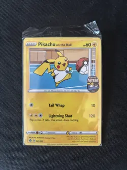 Pokemon Pikachu TCG Promo Card On the Ball Futsal, 001/005, New Sealed - Image 1