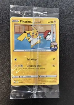 Pokemon Pikachu TCG Promo Card On the Ball Futsal, 001/005, New Sealed - Image 1
