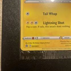 Pokemon Pikachu TCG Promo Card On the Ball Futsal, 001/005, New Sealed - Image 2