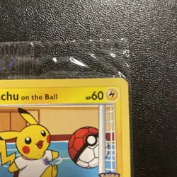 Pokemon Pikachu TCG Promo Card On the Ball Futsal, 001/005, New Sealed - Image 4