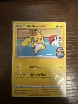 Pokemon Pikachu TCG Promo Card On the Ball Futsal, 001/005, Sealed - Image 1