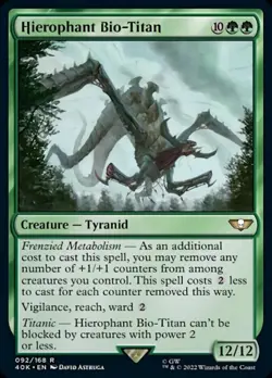 1 x Hierophant Bio-Titan - Universes Beyond: Warhammer 40,000 - Light Play - MTG - Image 1