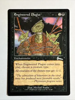 Engineered Plague Urza's Legacy Lightly Played (LP) Regular MTG Magic - Image 1