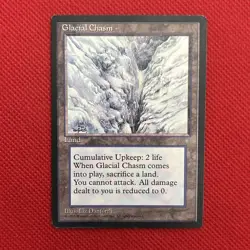 MTG “Glacial Chasm” Ice Age Uncommon Land #353 NM/Unplayed **Ships Free** - Image 1