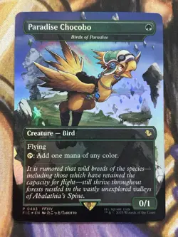 Foil Paradise Chocobo Birds of Paradise (Borderless) #483 MTG Final Fantasy - NM - Image 1