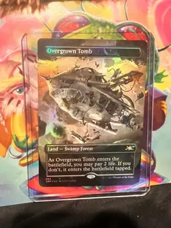 MTG Overgrown Tomb Borderless Unfinity Magic the Gathering Foil - Image 1