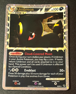 Umbreon Prime 86/90 Holo Rare LP- 2010 Pokemon Undaunted Card - Image 1