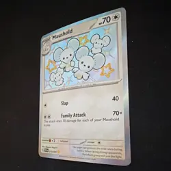 Pokemon Maushold 210/091 SV: Paldean Fates Shiny Rare Holo Stage 1 70 HP - Image 3