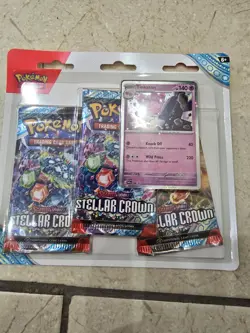 Pokemon TCG Scarlet & Violet Stellar Crown 3-Pack Blister Tinkaton Promo Card #9 - Image 1