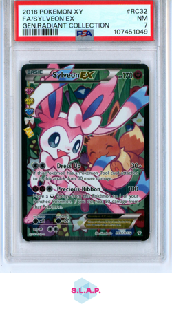 SYLVEON EX POKEMON RC32 2016 GENERATIONS HOLO ENGLISH PSA 7 - Image 1
