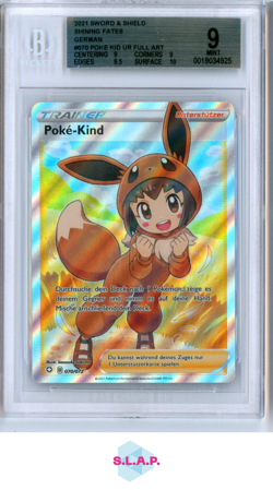 POKE-KID POKEMON 70/72 2021 SHINING FATES UR FULL ART GERMAN BGS 9 - Image 1