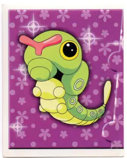 CATERPIE PUZZLE #155 CROMO / STICKER POKEMON SERIE 1 MERLIN 1999 DEL ALBUM ROJO - Image 1
