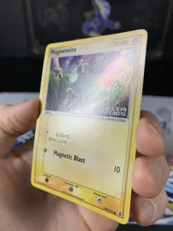Pokemon Card Ex Delta Species Magnemite 74/113 2005 Reverse Stamped Holo - Image 3