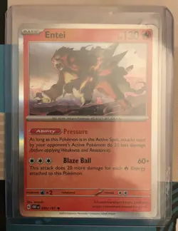Entei - 030/197 - SV Obsidian Flames - Pokemon - Holo Rare - NM/M - Image 3