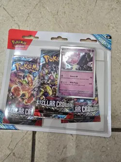 Pokemon TCG Scarlet & Violet Stellar Crown 3-Pack Blister Tinkaton Promo Card #8 - Image 1