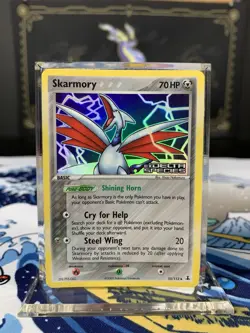 Pokemon Card Ex Delta Species Skarmory 55/113 2005 Reverse Stamped Holo - Image 1