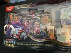 Pokemon Paldean Fates Great Tusk ex & Iron Treads ex Premium Collection - Image 3